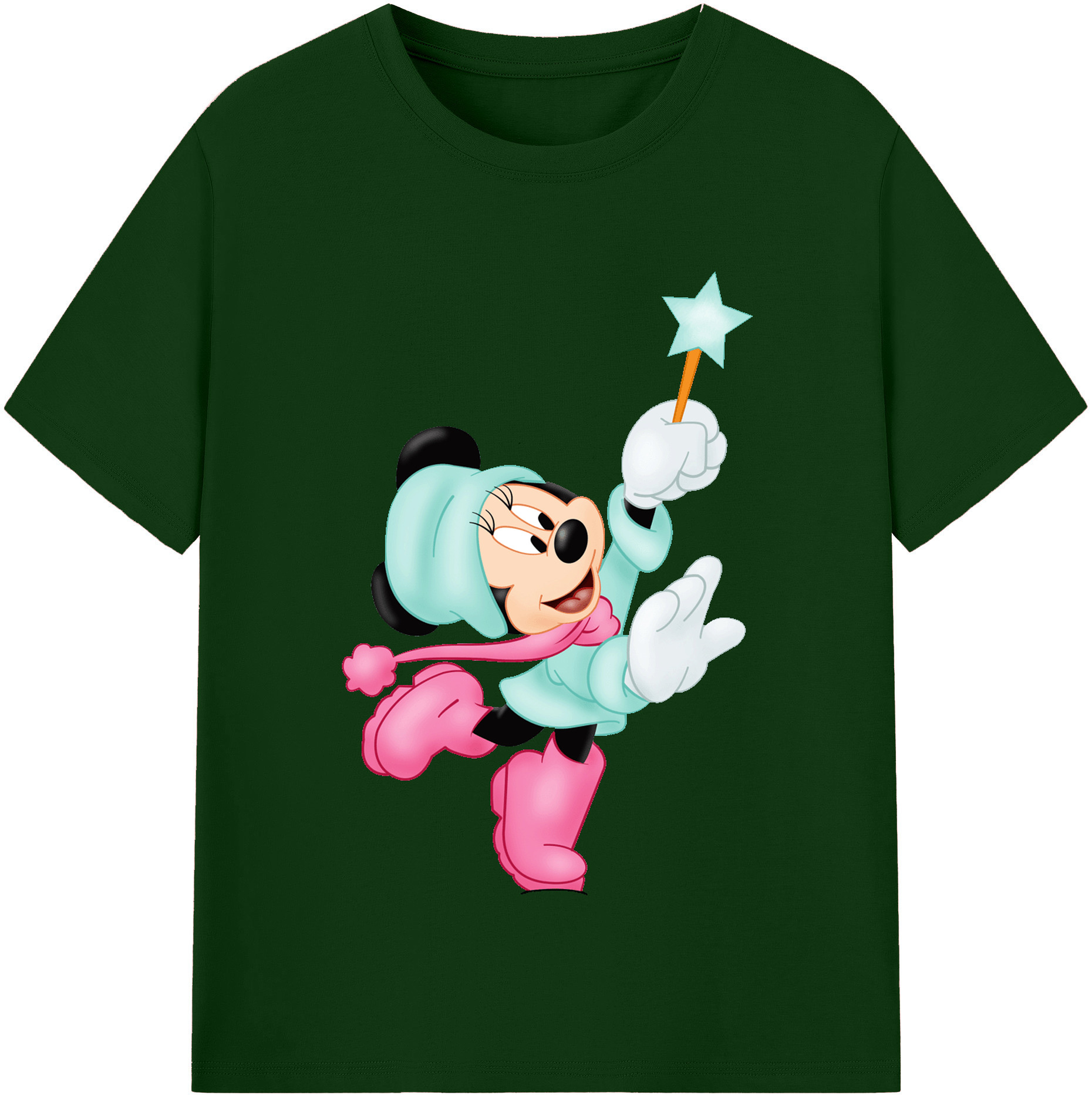 （画像用） ミッキーマウス Mickey Mouse 綿100％半袖Tシャツ（フロントプリント）